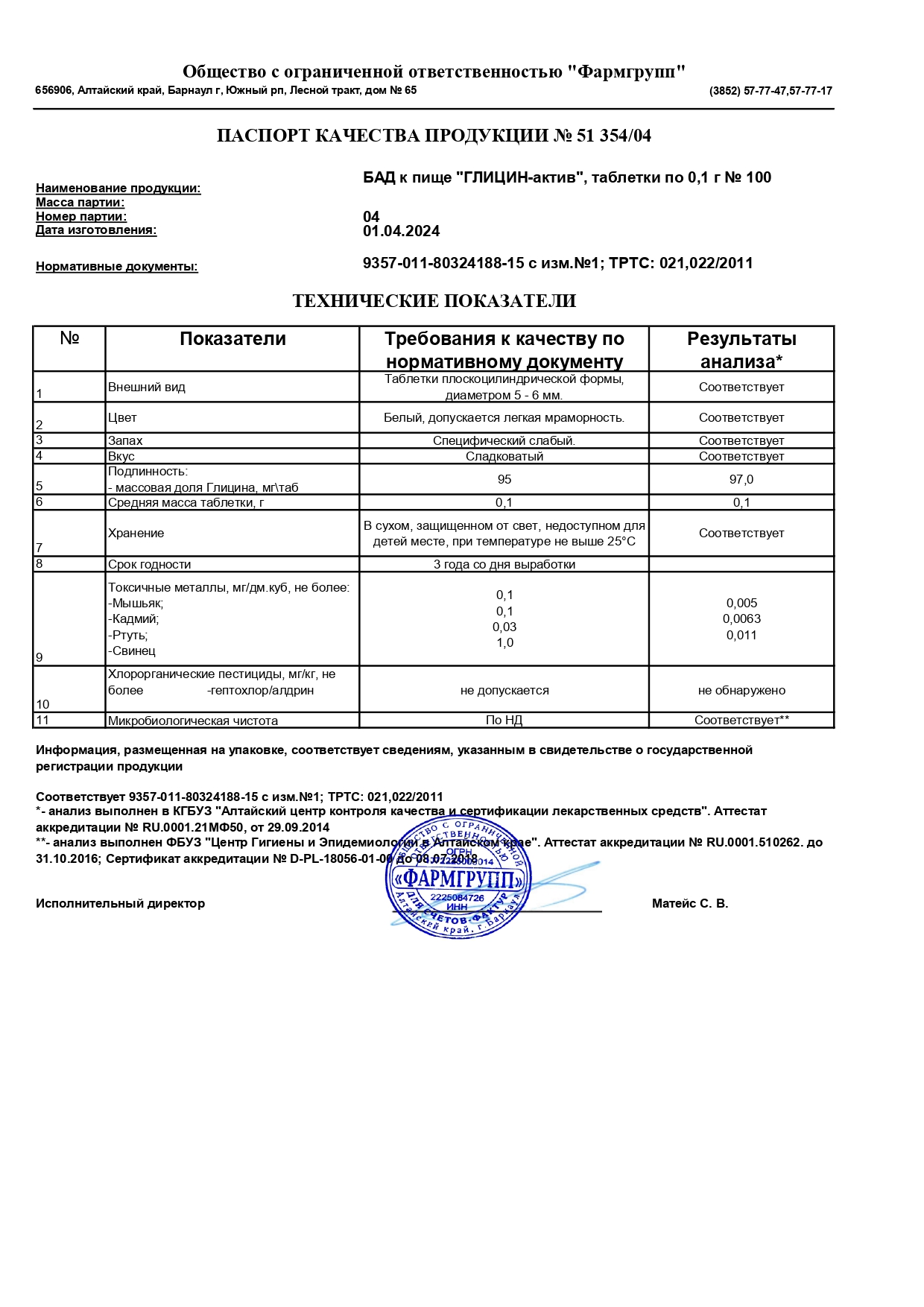 Паспорт №042024